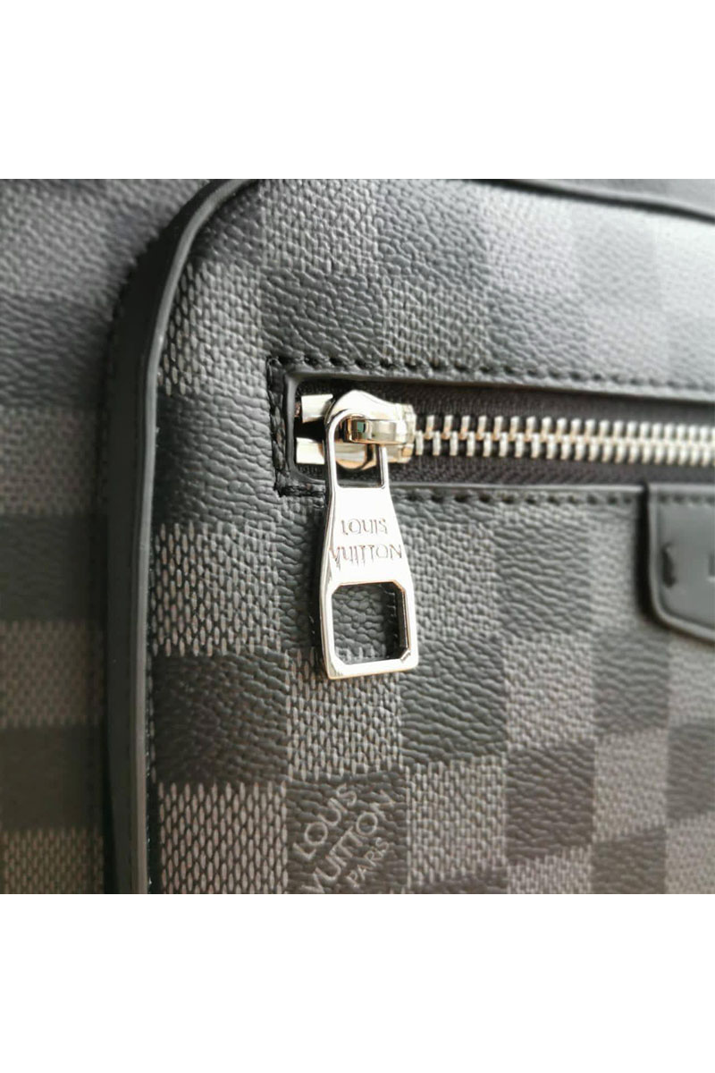 Lоuis Vuittоn Кожаный рюкзак Josh Damier Graphite 40x30 см