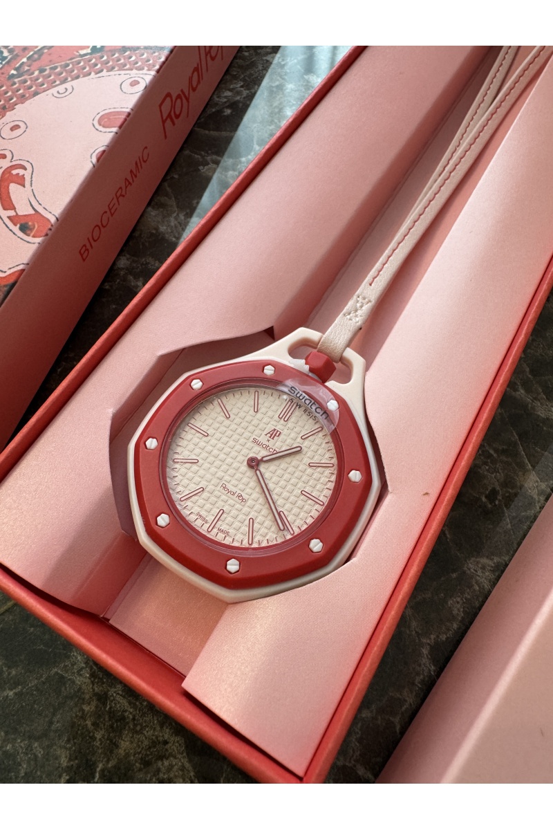 Designer Clothing Часы Audemars Piguet x Swatch "Royal Pop" Otto Rosso premium