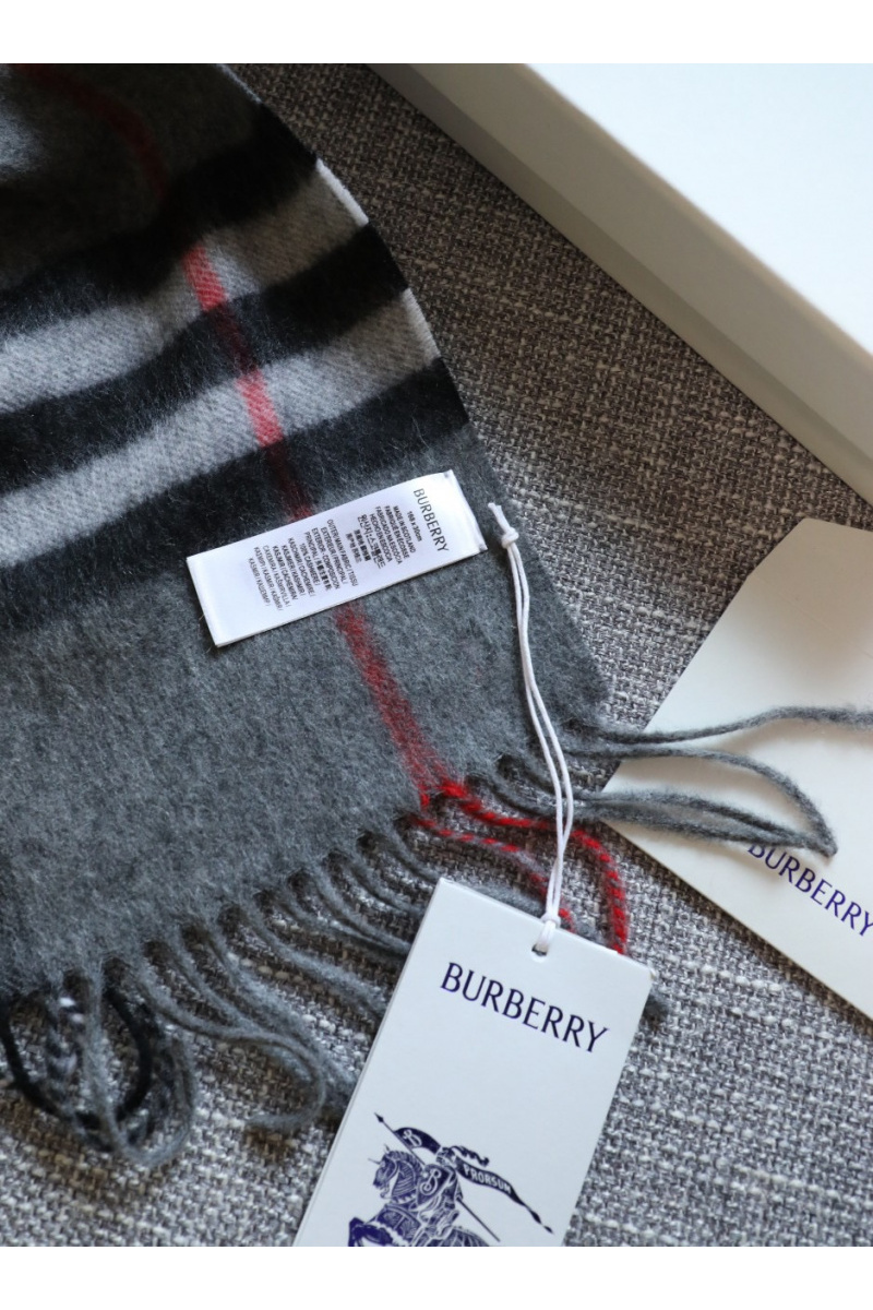 Burberry Шарф two-tone Check premium 168x30 см - Grey