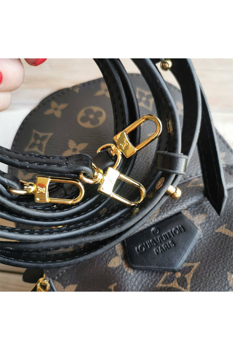 Lоuis Vuittоn Женский кожаный рюкзак Palm Spring Mini Monogram 20x17 см