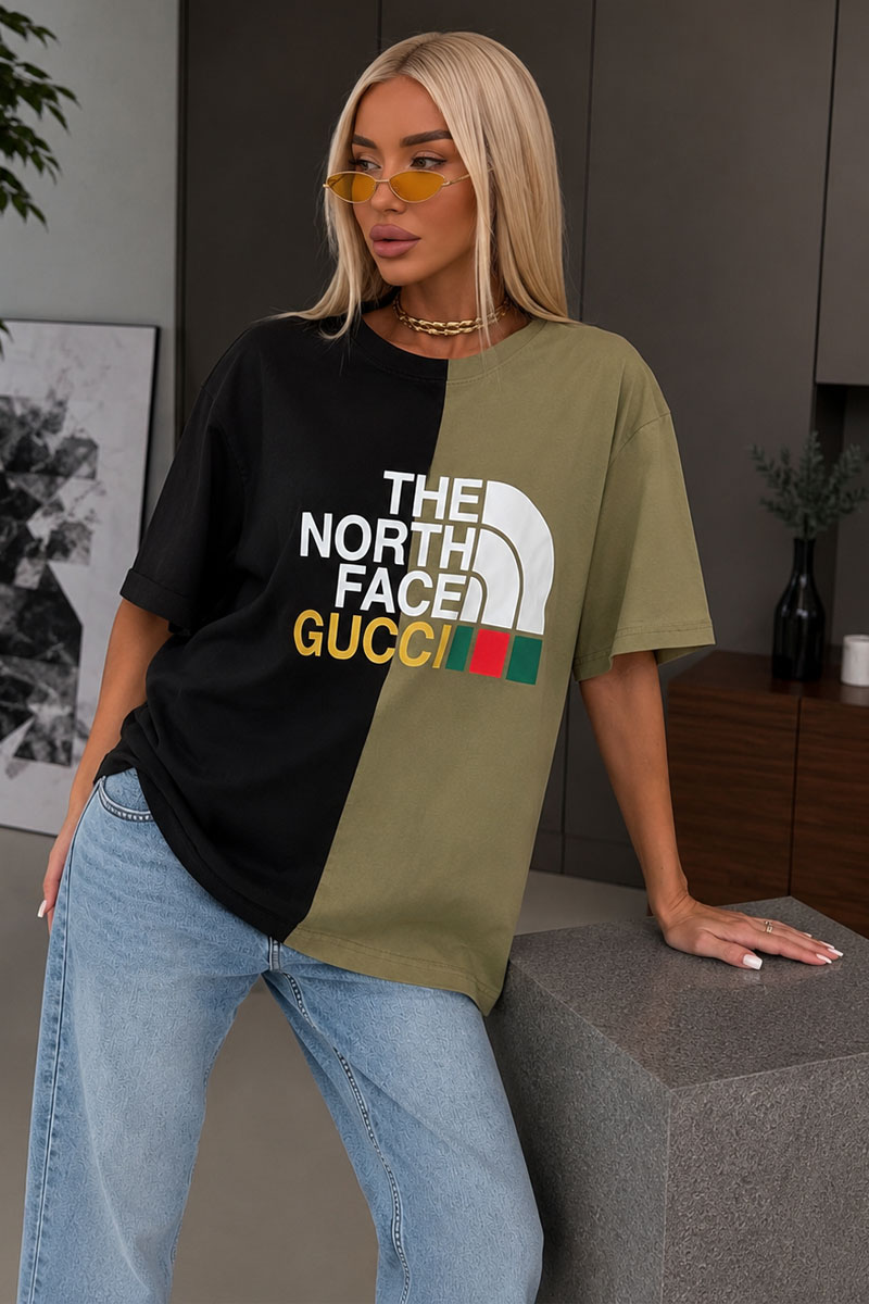 Gucci Женская оверсайз футболка TNF Collaboration