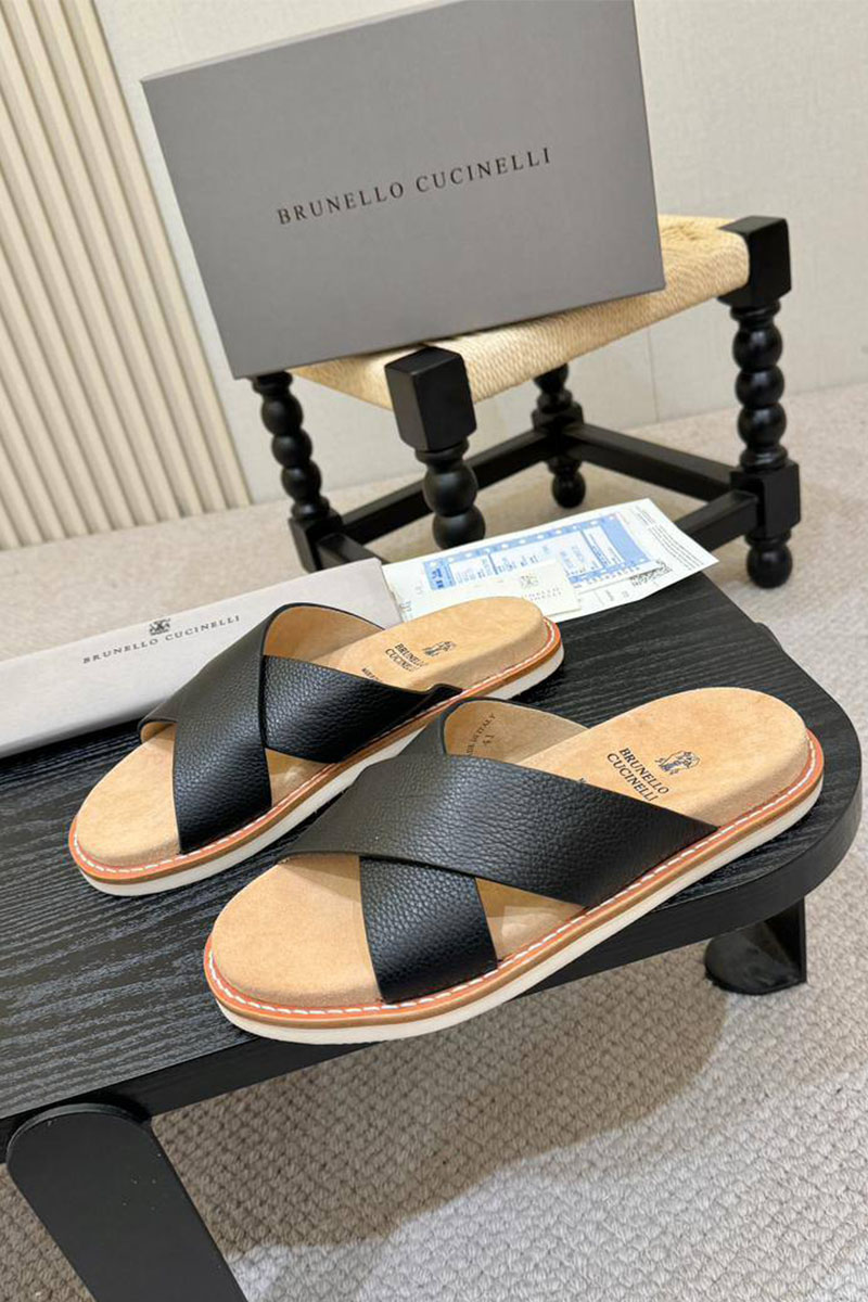 Brunеllо Сuсinеlli Кожаные шлёпанцы Crossover