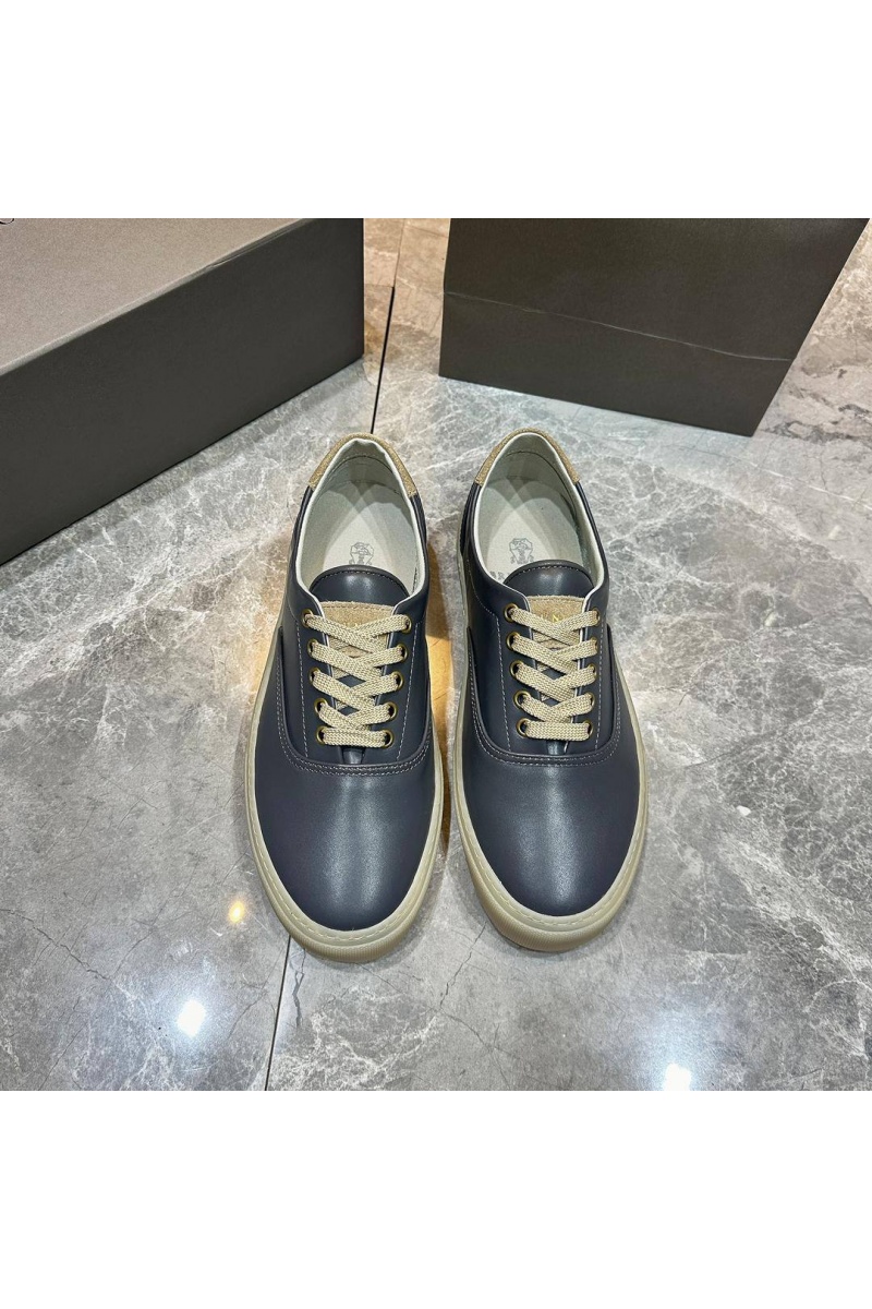 Brunеllо Сuсinеlli Кожаные кеды Sail low-top - Grey
