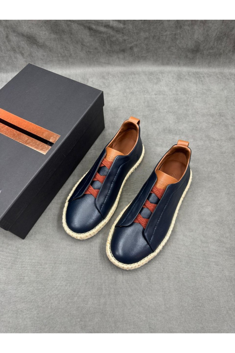 Zegna Мужские кроссовки Ermenegildo Zegna Triple Stitch - Navy