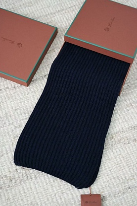 Кашемировый шарф premium - Dark Blue