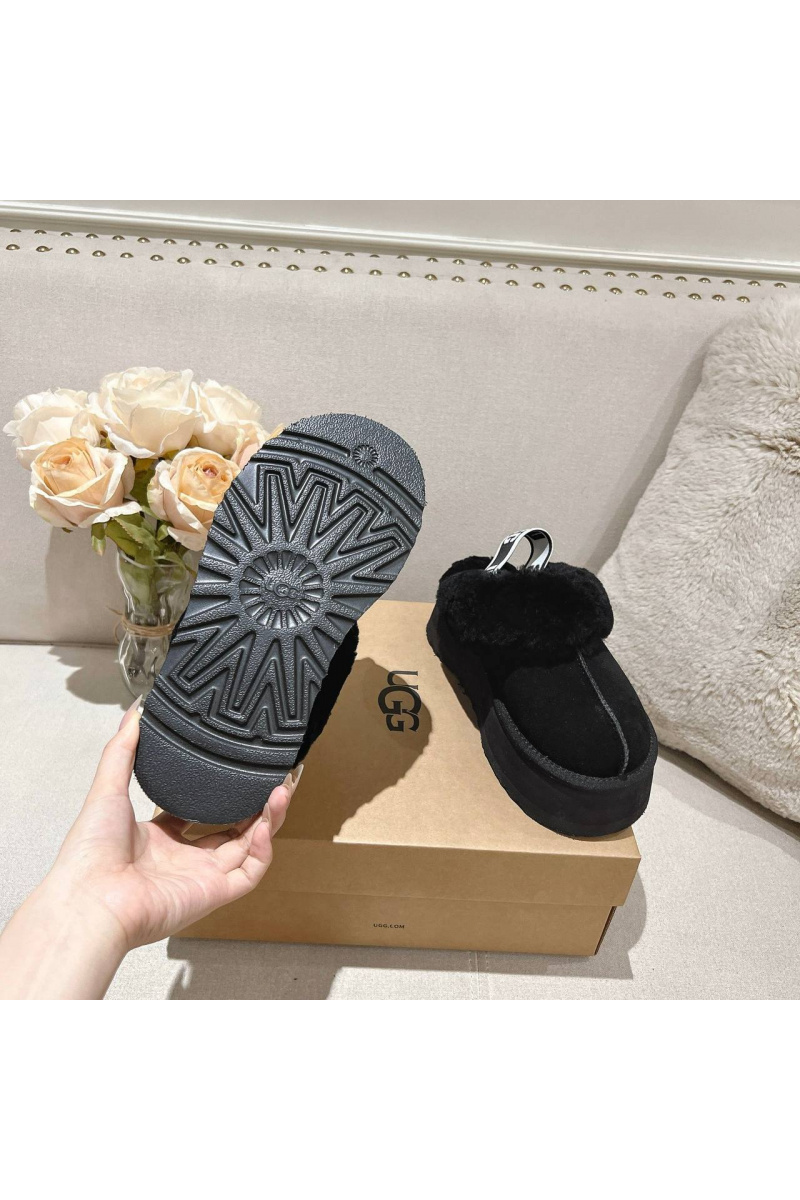 UGG Замшевые женские слиперы с мехом Funkette Platform