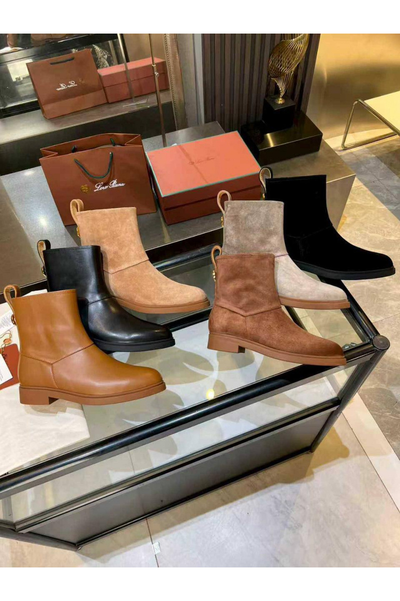 Loro Piana Женские замшевые сапоги premium - Beige