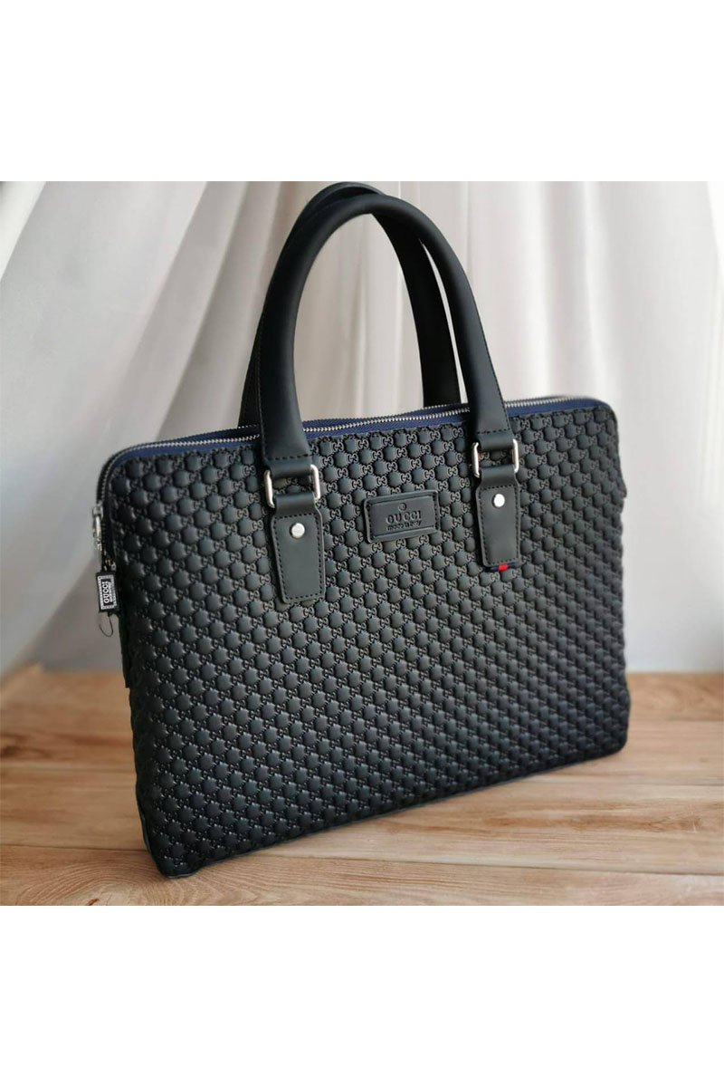 Gucci Кожаная сумка GG Supreme briefcase 38х28 см