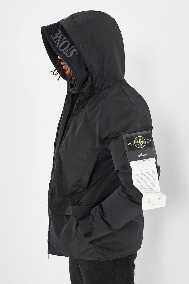 Stone Island Парка чёрного цвета compass-patch