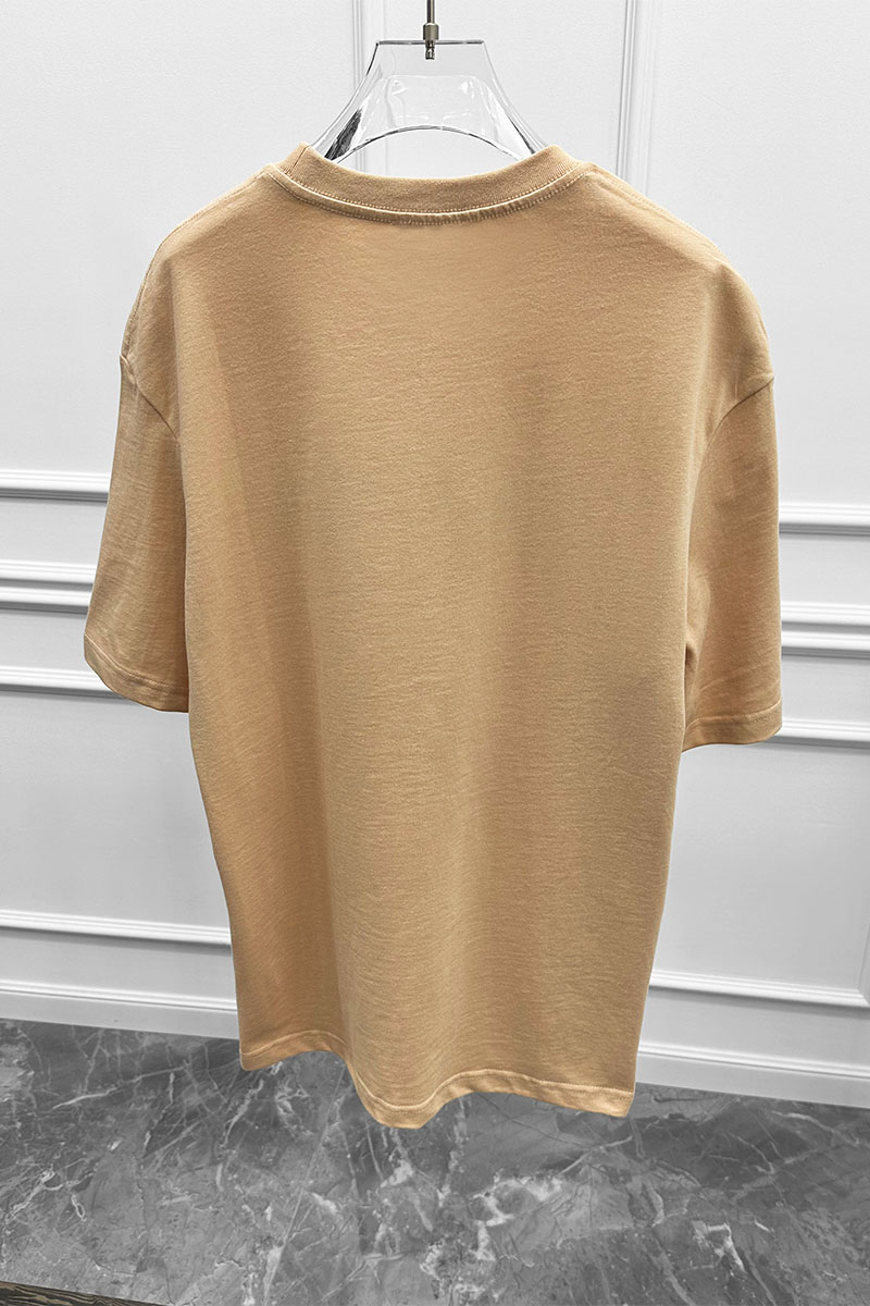 Designer Clothing Бежевая оверсайз футболка block-lettered logo-print