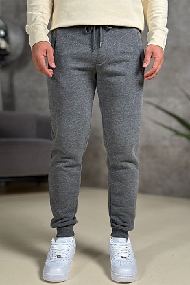 Штаны на флисе серого цвета