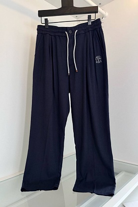 Льняные штаны Premium - Navy