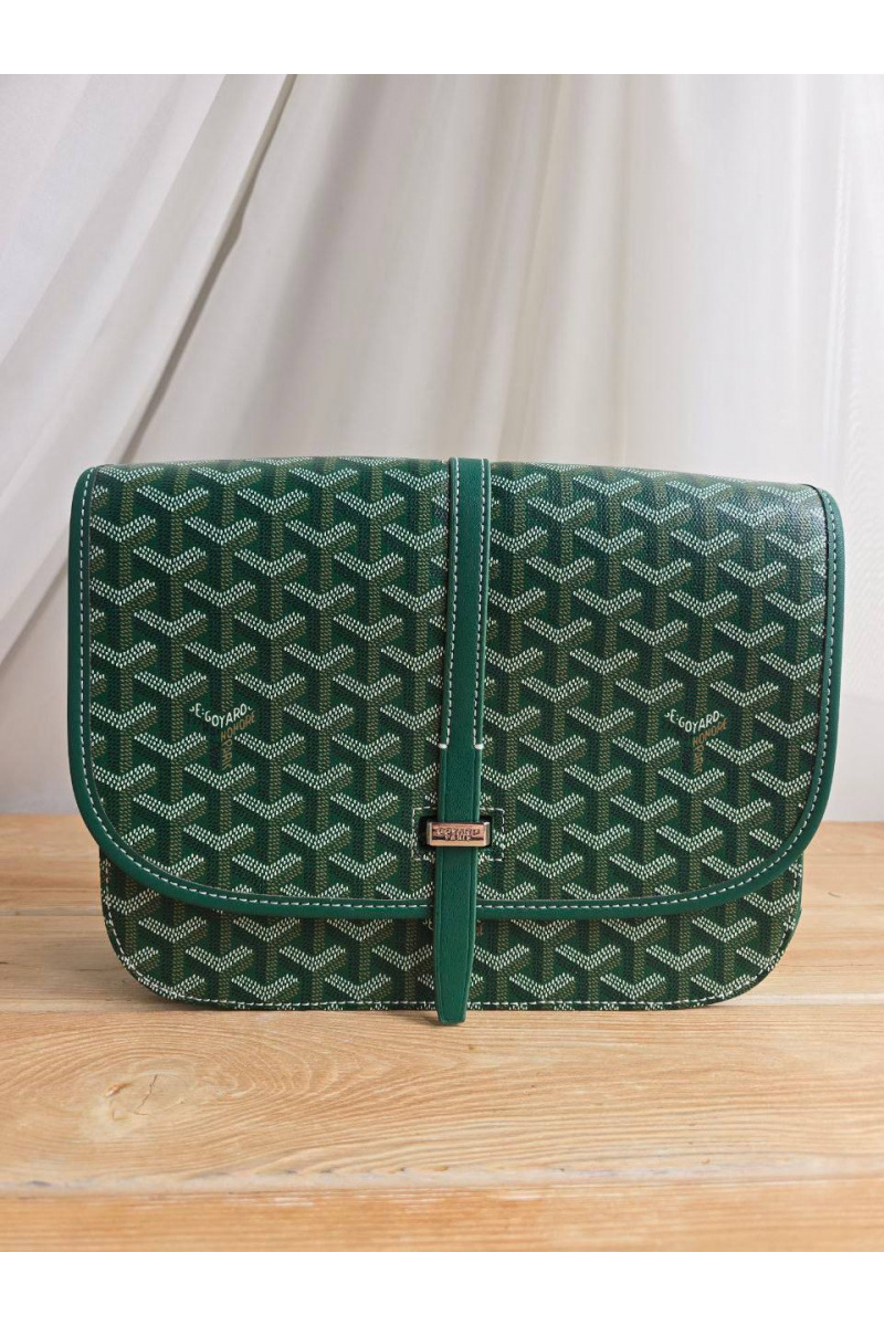 Designer Clothing Кожаная сумка Goyard Belvedere MM 27x21 см