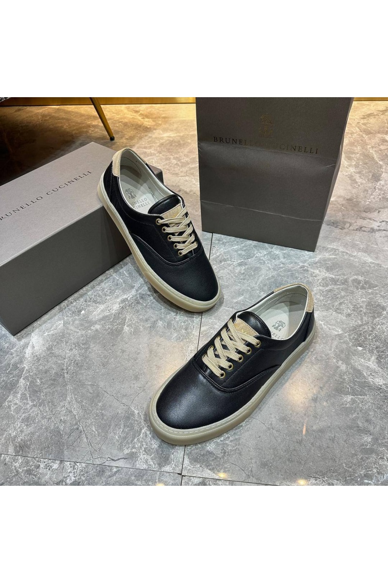 Brunеllо Сuсinеlli Кожаные кеды Sail low-top - Black