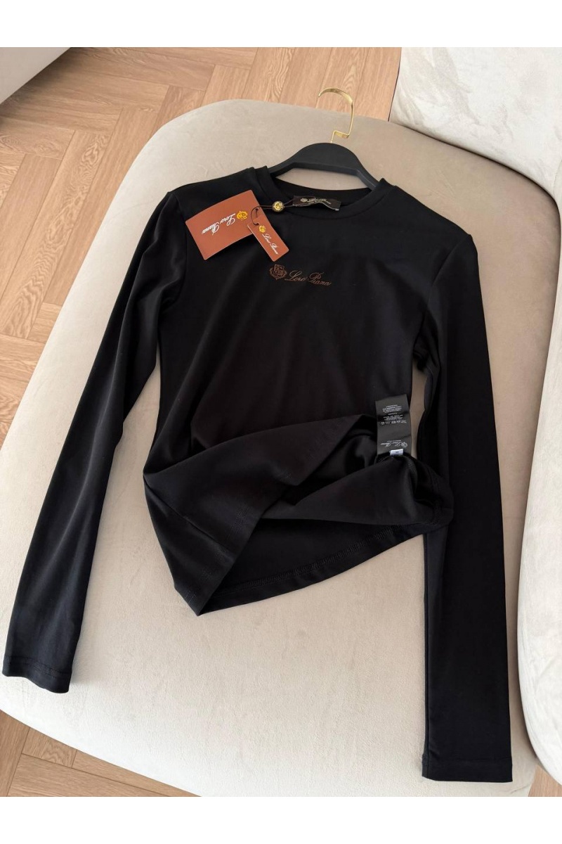 Loro Piana Женский базовый лонгслив  Premium - Black