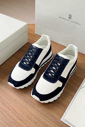 Комбинированные кроссовки Premium - White / Navy