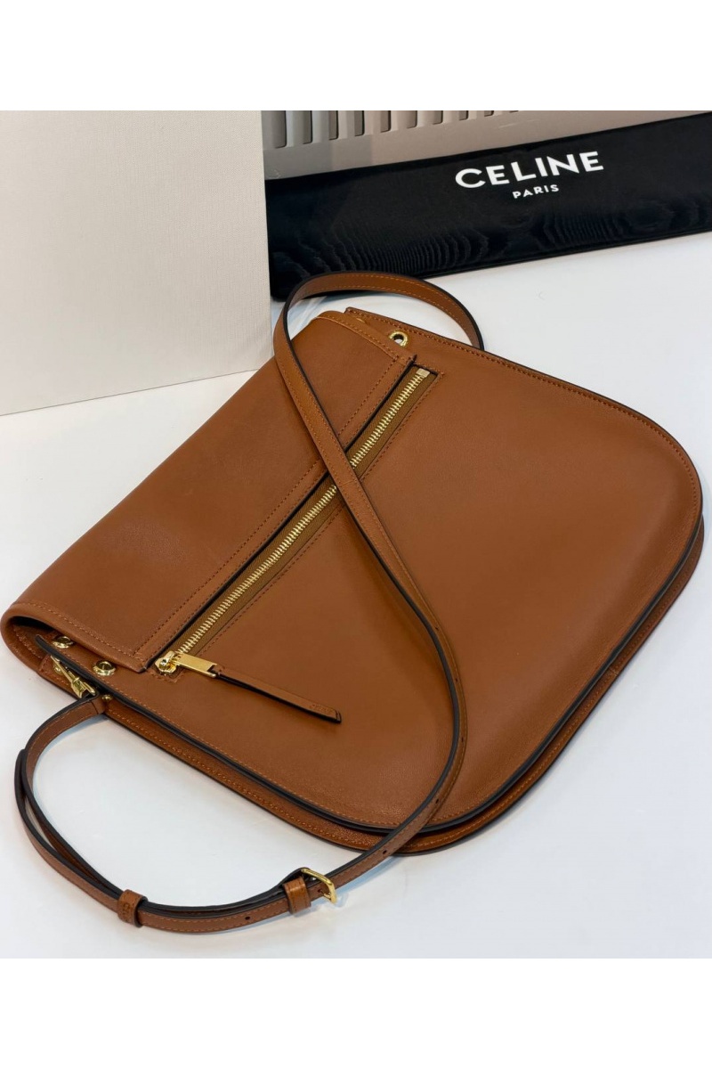 Celine Кожаная сумка Soft Triomphe Besace premium 34x25x13 см