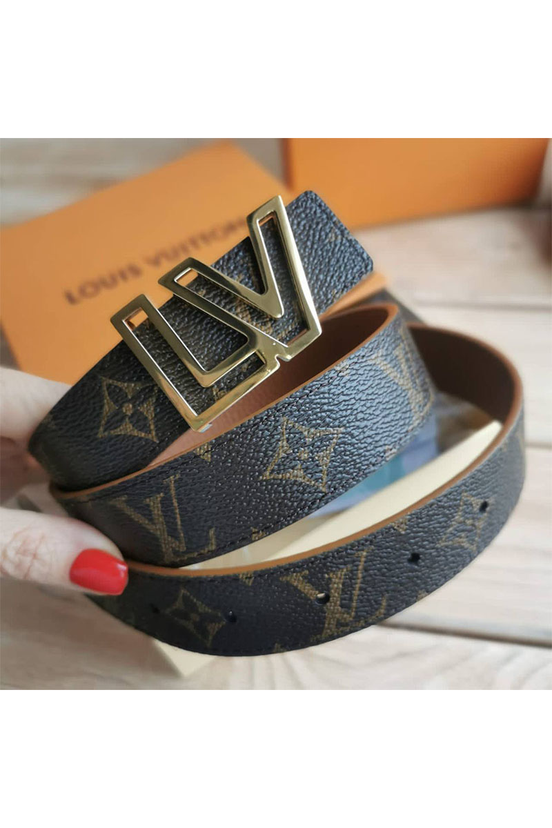 Lоuis Vuittоn Кожаный ремень Monogram, длина 80 / 85 см (3 расцветки)