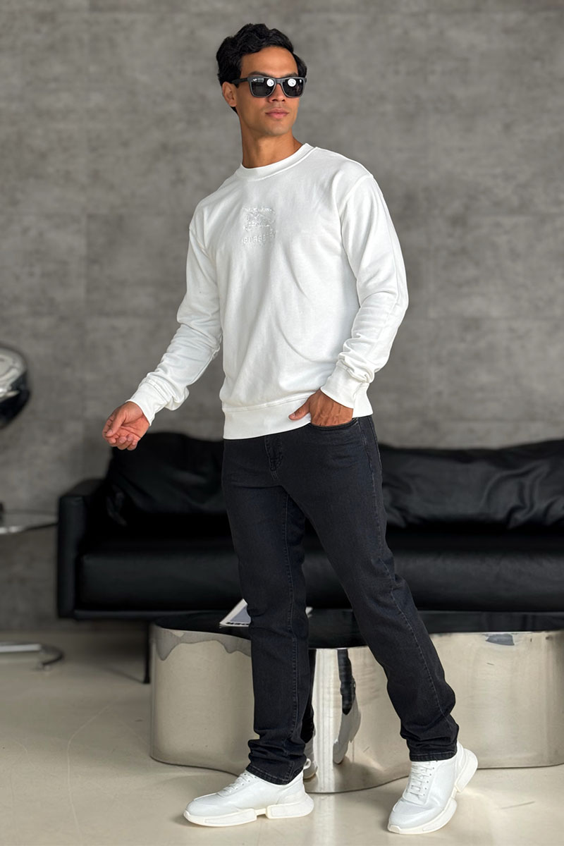 Burberry Мужской белый свитшот logo-embroidered