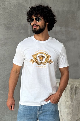 Белая футболка Coupe Blason embroidered