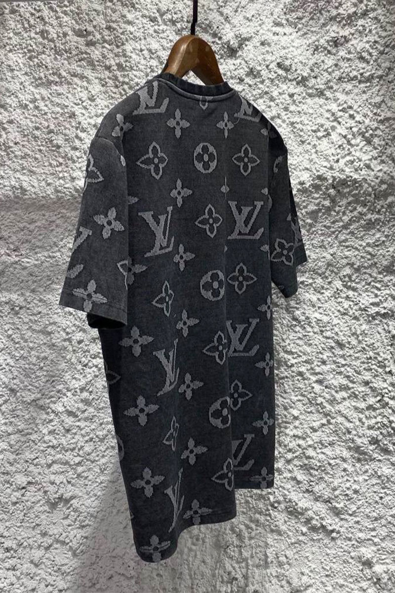 Lоuis Vuittоn Чёрная оверсайз футболка Monogram