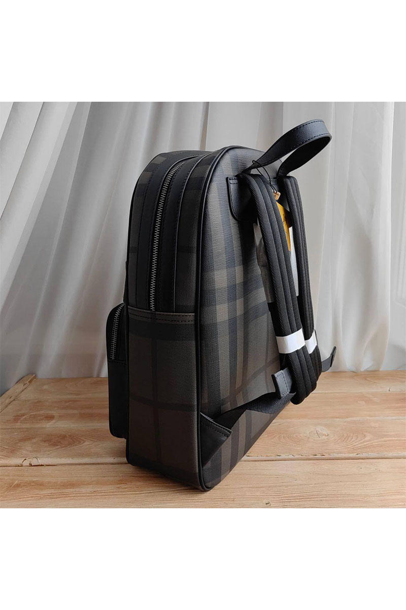 Burberry Кожаный рюкзак London Check 39х28x9 см