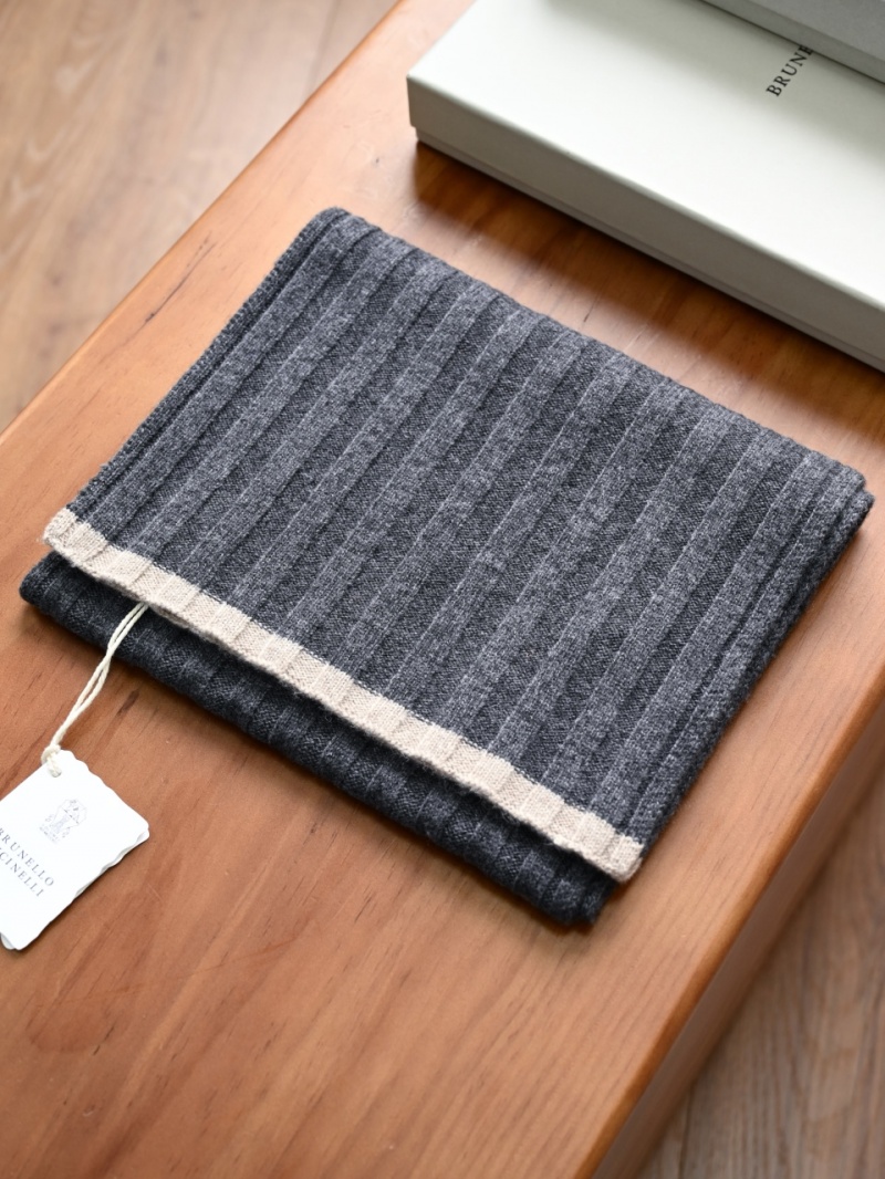 Brunеllо Сuсinеlli Кашемировый шарф Premium - Dark Grey 