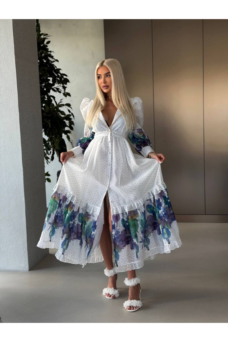 Zimmermann Женское длинное платье с рукавом 