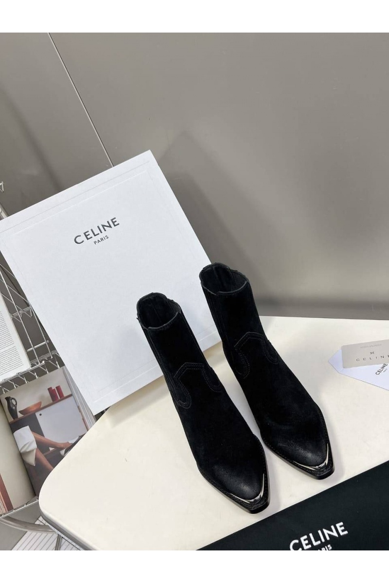 Celine Женские замшевые сапоги Premium - Black