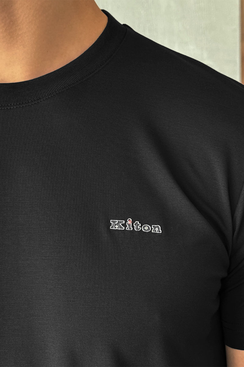 Kiton Мужская чёрная футболка 