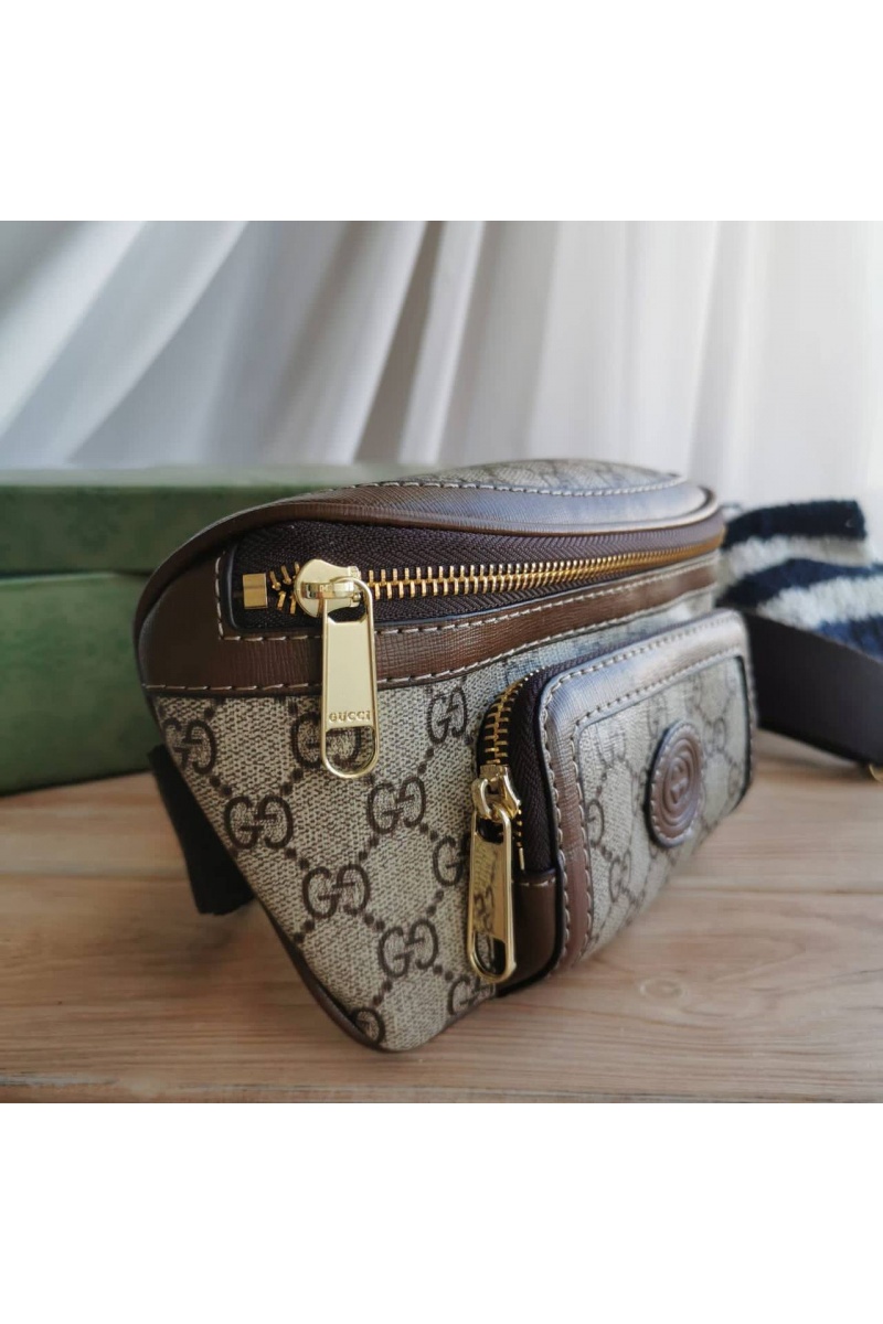Gucci Сумка на пояс Interlocking G 23x12x2.5 см - Brown