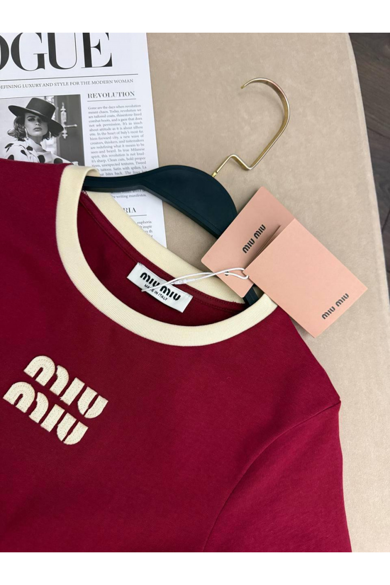 MIU MIU Женская футболка premium - Red
