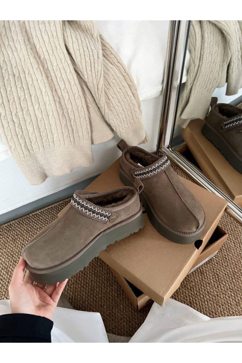 UGG Замшевые женские слиперы с мехом Lanah