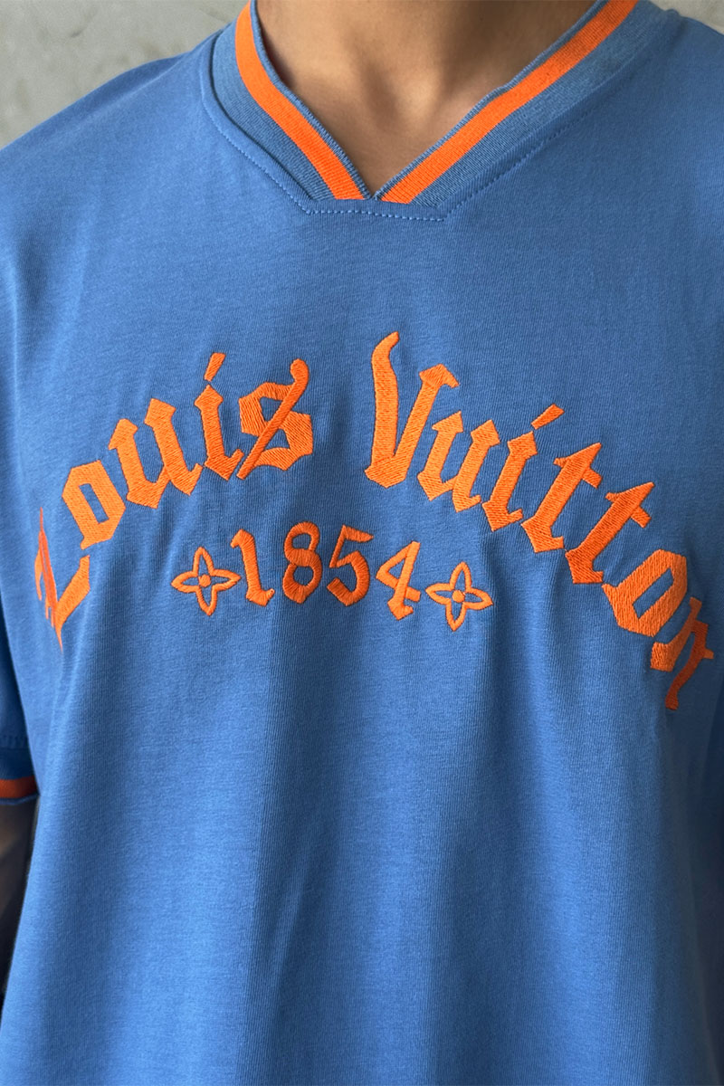 Lоuis Vuittоn Брендовая оверсайз футболка since 1854 - Blue
