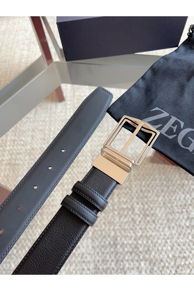 Zegna Двусторонний кожаный ремень premium
