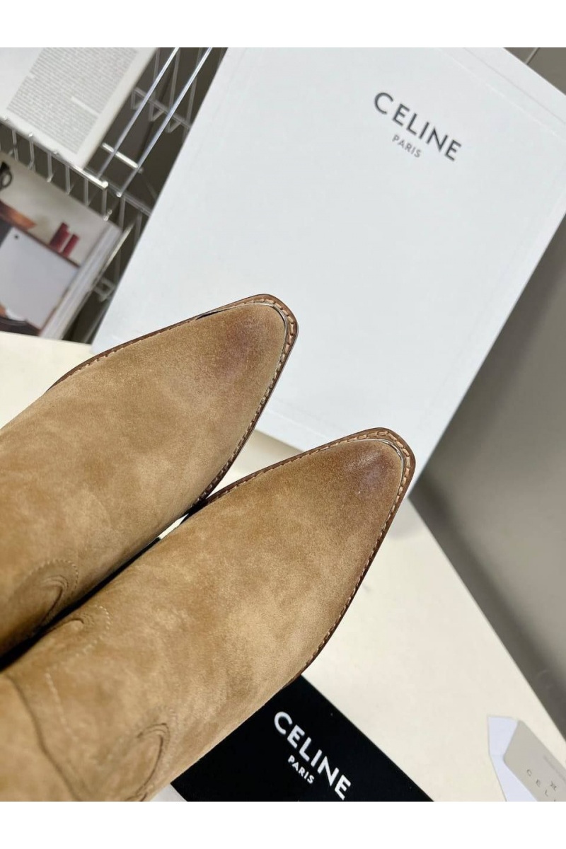 Celine Женские замшевые сапоги Premium - Brown