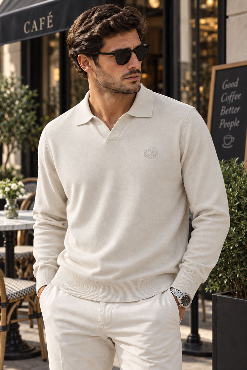 Loro Piana Поло с длинным рукавом premium - Beige