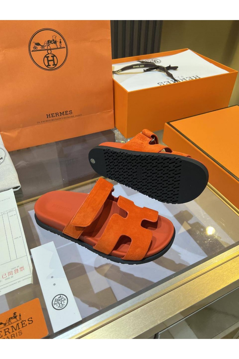 Hermes Женские замшевые сандалии Chypre premium