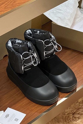 Женские замшевые ботинки  Classic Maxi Toggle Mini - Black