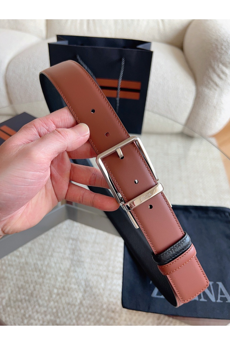 Zegna Двусторонний кожаный ремень premium