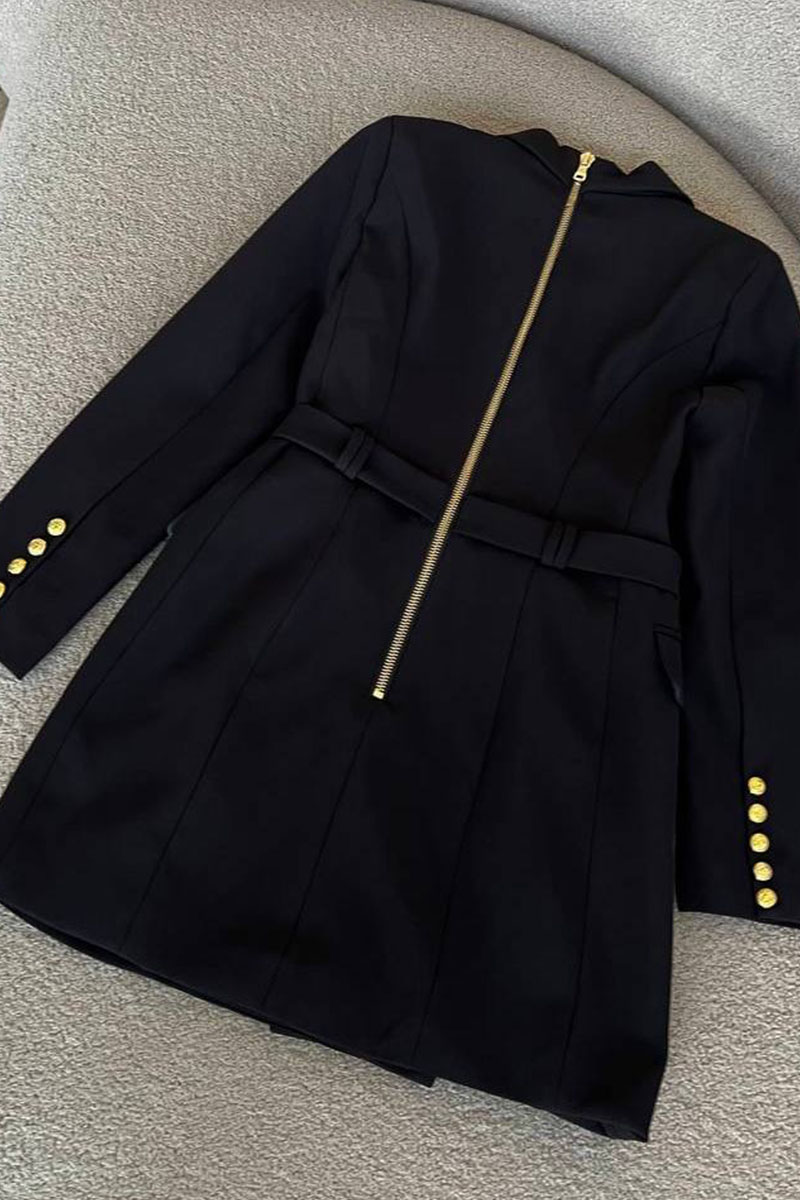 Balmain Женское платье-пиджак чёрного цвета