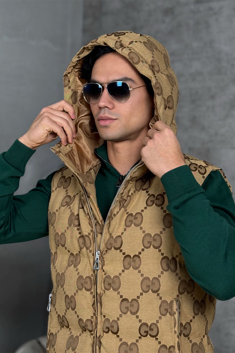 Gucci Мужской бежевый жилет GG Monogram
