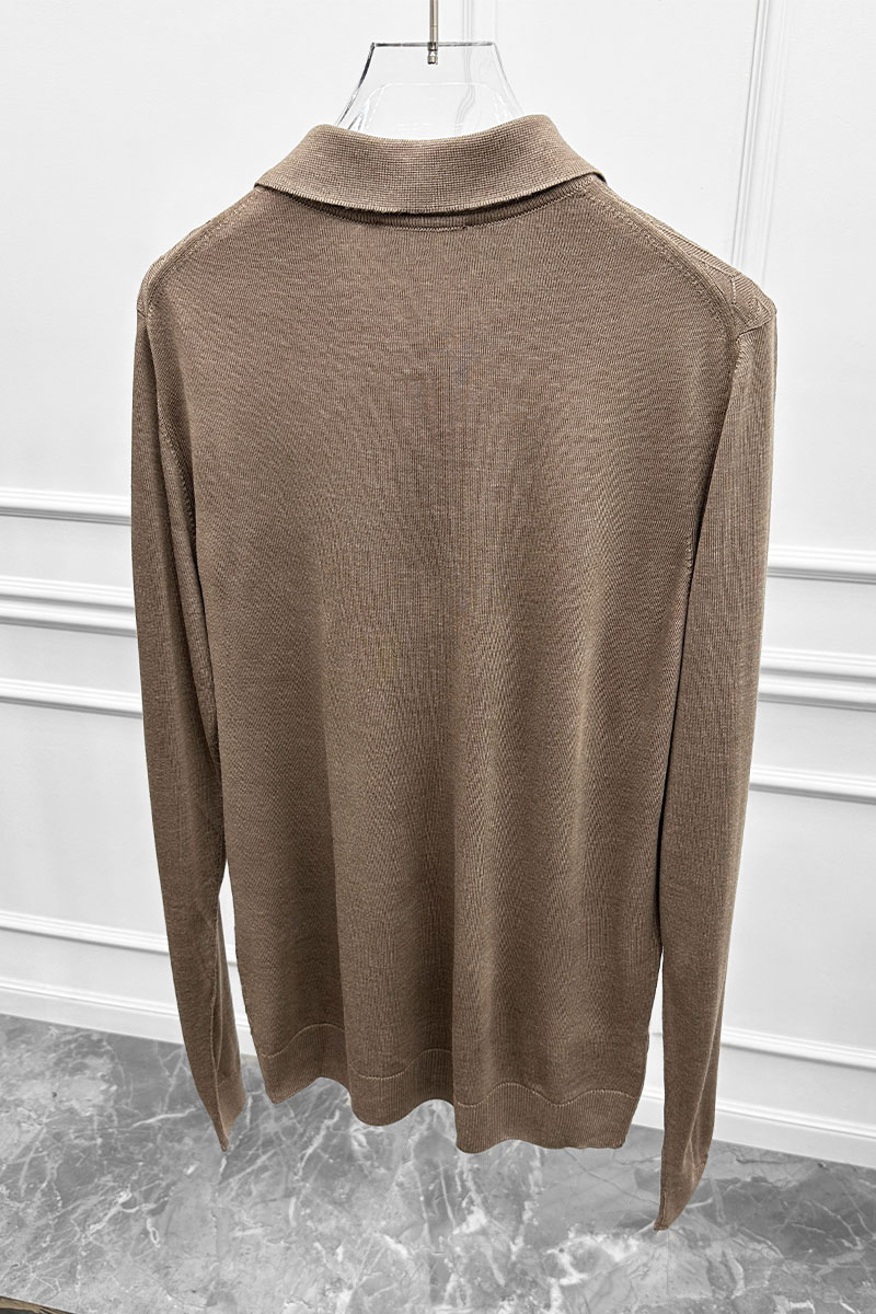 Zilli Поло с длинным рукавом zip-up - Beige