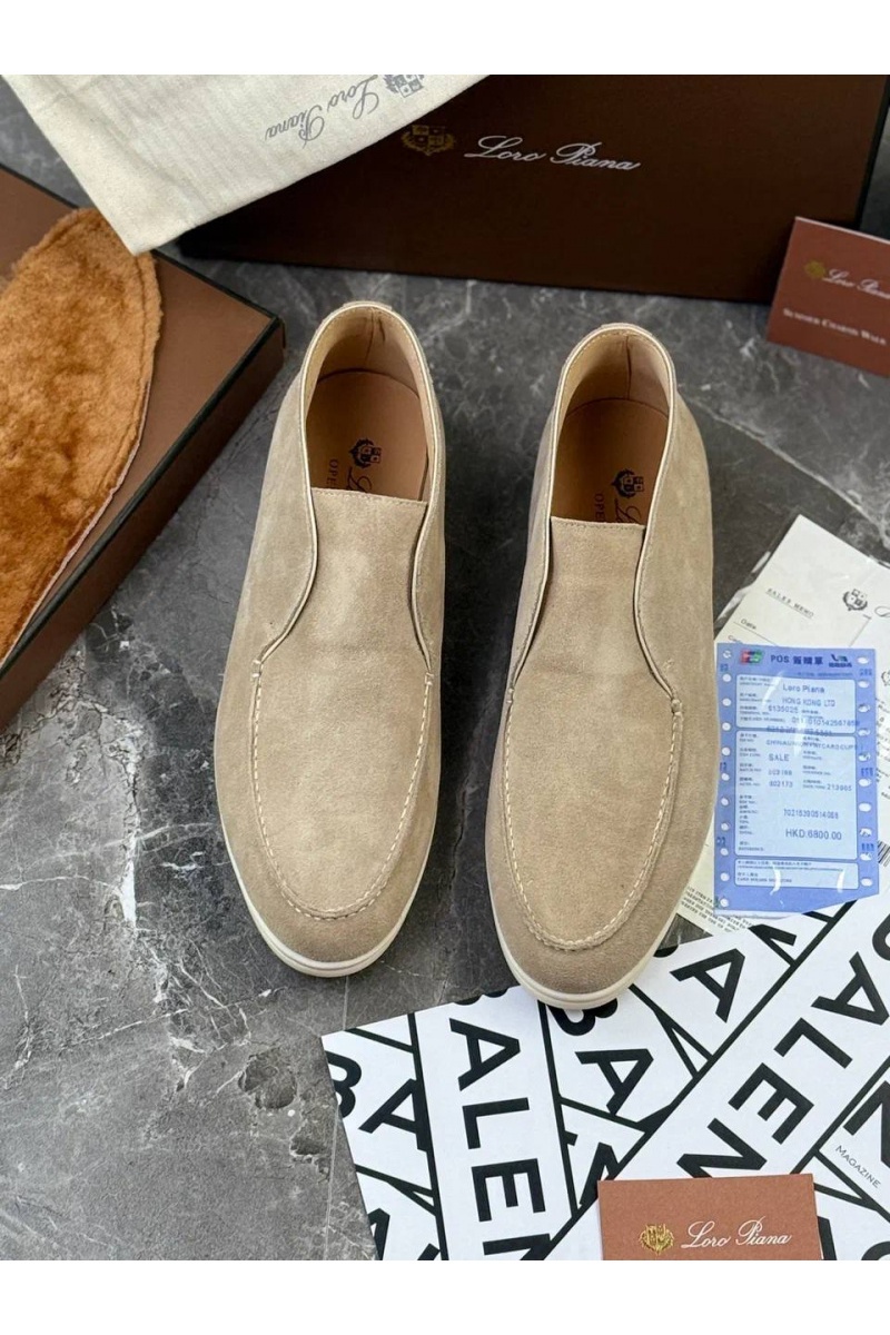 Loro Piana Мужские лоферы с меховой стелькой 