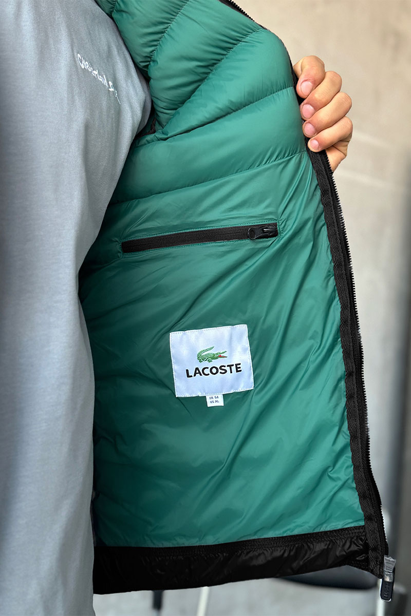Lacoste Мужская чёрная куртка logo-patch 