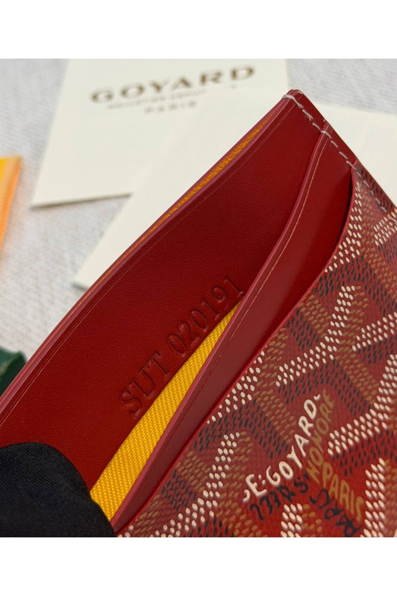 Designer Clothing Кожаный кардхолдер Goyard Saint Sulpice premium 10.5x7 см