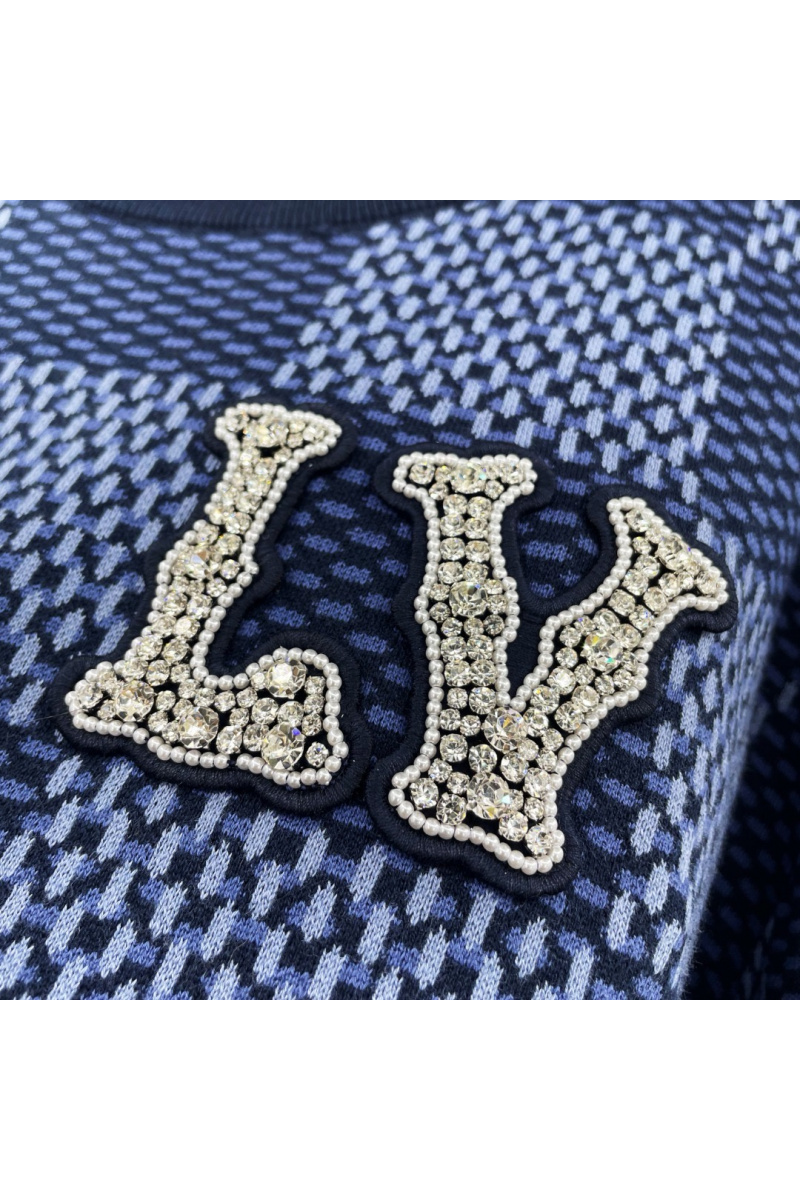 Lоuis Vuittоn Оверсайз футболка Premium crystal logo-patch 