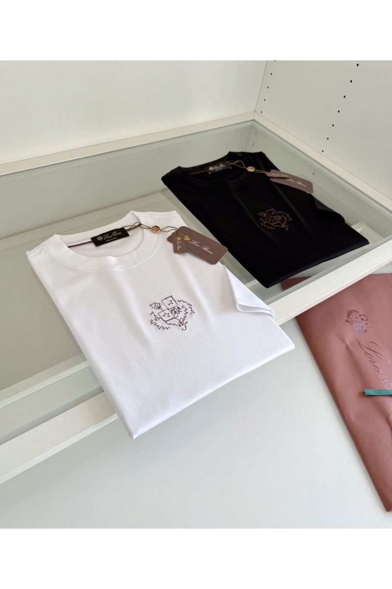 Loro Piana Мужская чёрная футболка premium