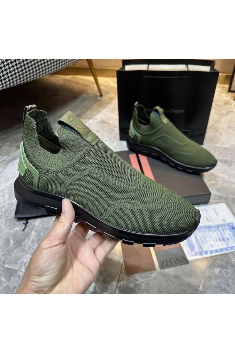 Zegna Мужские текстильные кроссовки 