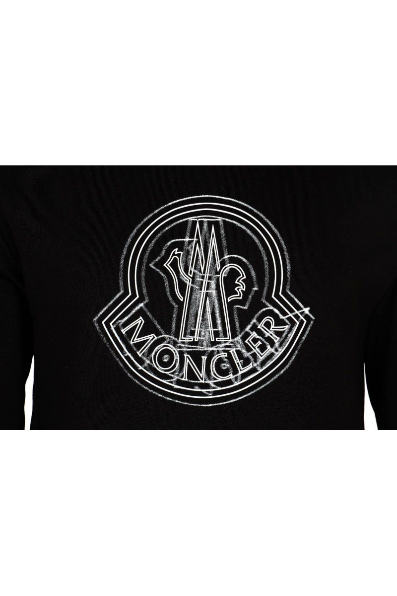 Moncler Мужское бежевое худи logo-print